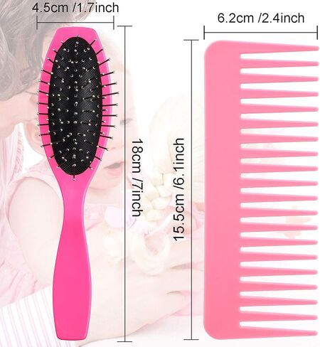 YoungJoy 21 Pcs Doll Hair Play Hair Styling Accessories Hair Brush Set Pink Seriesl Doll Hair Beauty Hair Care Tools Compatible with 18 and 14 Inch Dolls The Doll and Other Doll Item(Style 4) in Saudi Arabia