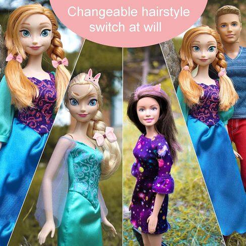 YoungJoy 21 Pcs Doll Hair Play Hair Styling Accessories Hair Brush Set Pink Seriesl Doll Hair Beauty Hair Care Tools Compatible with 18 and 14 Inch Dolls The Doll and Other Doll Item(Style 4) in Saudi Arabia