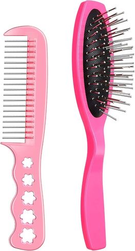 YoungJoy 21 Pcs Doll Hair Play Hair Styling Accessories Hair Brush Set Pink Seriesl Doll Hair Beauty Hair Care Tools Compatible with 18 and 14 Inch Dolls The Doll and Other Doll Item(Style 4) in Saudi Arabia