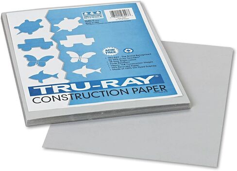 Pacon 103027 Tru-Ray Construction Paper, 76 lbs., 9 x 12, Gray, 50 Sheets/Pack in Saudi Arabia