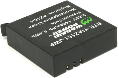 Wasabi Power AZ16-1 Replacement Battery (2-Pack) and Dual USB Charger for Xiaomi YI 4K Camera and YI AZ16-1 in Saudi Arabia