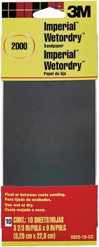 3m 5925-18-Cc 3-2/3" X 9" Imperial Wetordry 2000 Grit Sandpaper 10 Count in Saudi Arabia