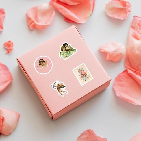 73 قطعة من ملصقات الرسوم المتحركة اللطيفة المقاومة للماء على شكل ملاك عتيقة للأطفال والبنات والأولاد والمراهقين والبالغين لأعياد الميلاد والهالوين لوازم تزيين الحفلات المفضلة لزجاجة المياه والكمبيوتر المحمول والدراجة in Kuwait