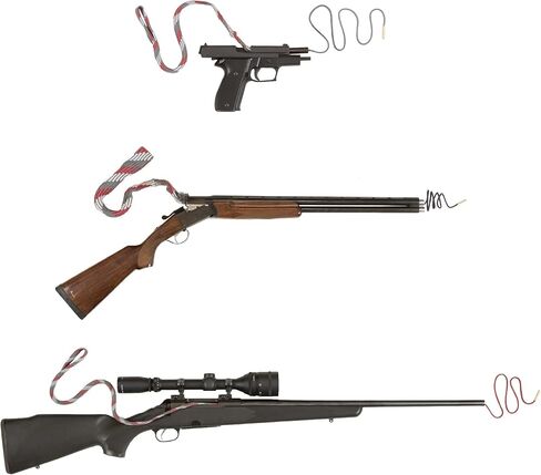 منظف ​​تجويف Allen BORE-NADO، حبل تنظيف البرميل، ثعبان البندقية - للمسدسات والبنادق أو البنادق، رمادي/أبيض/أحمر، عيار .30 (70581) in Kuwait