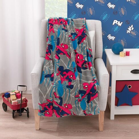 Star Wars Welcome to The Galaxy Navy and Gray Princess Leia, R2-D2, Chewbacca, and C-3PO Super Soft Toddler Blanket in Saudi Arabia