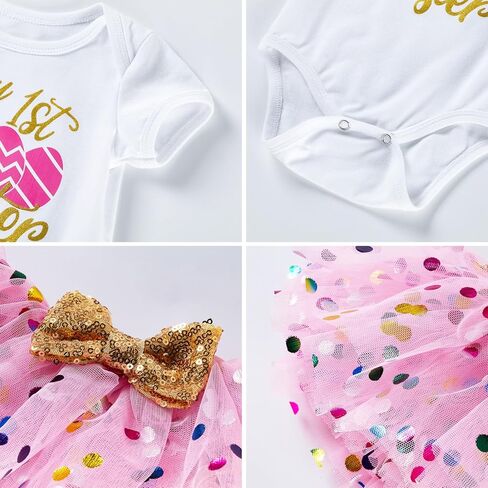 طقم ملابس للفتيات الصغيرات لعيد الفصح الأول بأكمام قصيرة مكون من 3 قطع تنورة مقاس 0-24 شهرًا in Kuwait