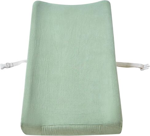 Baby Muslin Changing Pad Covers, Neutral Fitted Muslin Diaper Changing Table Pad Sheet Covers for Newborns Infants Baby Boys Girls (Beige) in Kuwait