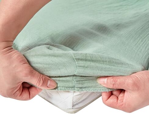 Baby Muslin Changing Pad Covers, Neutral Fitted Muslin Diaper Changing Table Pad Sheet Covers for Newborns Infants Baby Boys Girls (Beige) in Kuwait