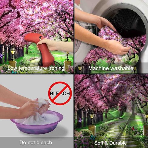 8X6ft Spring Scenery Photography Backdrop Garden Flowers Tree Path Landscape Women Kids Party Decorations Wedding Newborn Photo Booth Banner in Saudi Arabia
