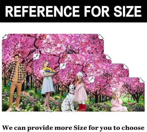 8X6ft Spring Scenery Photography Backdrop Garden Flowers Tree Path Landscape Women Kids Party Decorations Wedding Newborn Photo Booth Banner in Saudi Arabia