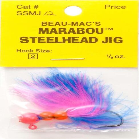 Hawken SMJ18012 Beau Mac Marabou Jig, 1/8 oz Pink & Blue in Saudi Arabia