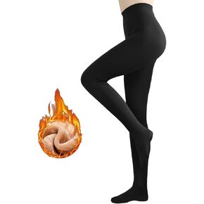 Fleece Lined Tights for Women, Warm Pantyhose leggings Women, Thermal Opaque Tights for Winter
