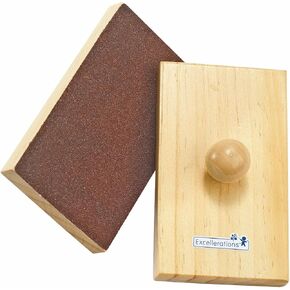 Excellerations Easy-Grip Sand Blocks, Set of 2, Kids Musical Instruments, Sand Blocks, Sand Toys, Sand Toys for Kids, Wood Blocks, Wood Toys, Toddler Musical Instruments