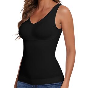 JOYSHAPER Women's Shapewear Tank Tops Padded Bra Shapewear V-Neck Cami Shaper Tummy Control Shapewear Camisole
