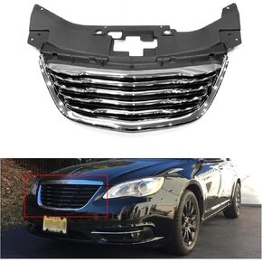 Front Hood Grille Grill Chrome 68082050AE Compatible With 2011 2012 2013 2014 Chrysler 200, CH1200353…