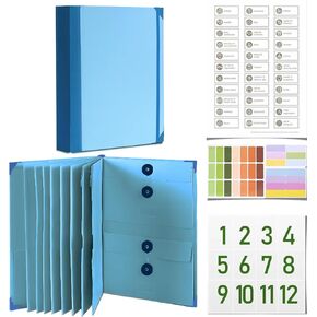 Document Organizer Folio with Labels, Personal Family Important Document Organizer Binder,Emergency Binder Organizer, Life Binder Organizer Kit for Documents (Yellow)