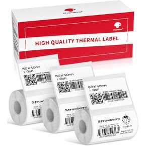 Phomemo 690 PCs Thermal Label - 1.57'' x 1.18'' (40x30mm) for M110/M220/M120/M200/M221/M150 Label Makers, Multipurpose Barcode Stickers, 230 Pcs/Roll, Black on White