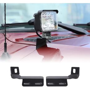 Car Hood Light Mount Brackets Fit Toyot@ FJ Cruiser 2007-2021 Car Hood LED Spotlight Work Light Mounting Bracket Holder Kit Pillar Pods Hood Hinges Hood Light Bracket Auxiliary Offroad SUV Accessories