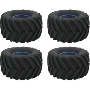 BigKing RC Car Rubber Tires, 4Pcs 1/10 Scale Monster Truck Tires RC Car Tire and Wheels for 1/10 Remote Control Car