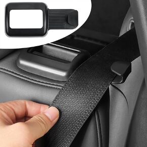 MTGOCHA 2Pcs Backseat Seatbelt Holder Guide for Tesla Model Y, No Need Remove Headrest & Anti-Scratch Rear Seat Belt Grabber for Tesla Model Y Accessories 2024 2023 2022 2021, Black