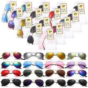 Mepase 48 Sets Hippie Sunglasses Bulk Neon Retro Glasses Metal Frame Classic Mirrored Sunglasses with Message Cards Bags Vintage Glasses Hippie Party Favors for Outfit Costume Decor