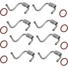 8 pcs Diesel Fuel Injector Lines Injector Connecting Rods & O-Rings 8C3Z-9229-A Replacement for F-250 F-350 F-450 F-550 6.4L Super Duty 2008-2010