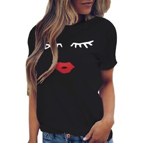 LOOKFACE Women's Cute T Shirt Junior Tops Teen Girls Graphic Tees