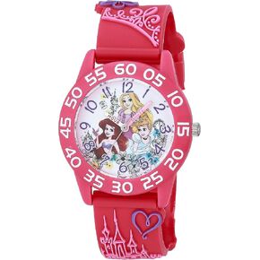 Disney Princess Kids' Plastic Time Teacher Analog Quartz 3D Strap Watch
