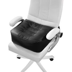 HOMBYS Extra Thick Chair Cushions for Office,6 in Breathable Adult Booster Seat for Car,Waterproof Car Seat Cushion to Raise Seat Height,PU Leather Desk Chair Cushion for Long Sitting