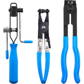 Keadic 3Pcs Universal Auto CV Joint Boot Clamp Pliers Tool Set Includes Ear Boot Tie Pliers Hose Clamp Pliers and Joint Banding Tool with Cutter, Car Repair Tool for Cooling System