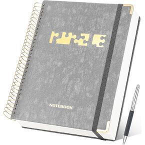 CAGIE Hardcover Spiral Notebook Journal for Women A4, Spiral Journal for Work 320 Pages Thick,8.5"x" Large Notebook Journals for Writing, Lined Journaling Notebook for Work, School, Note Taking, Green