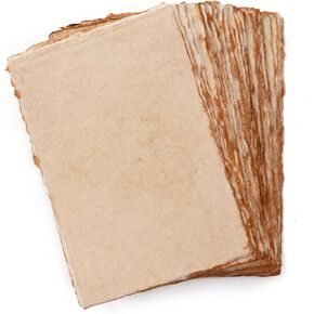 Wanderings Thick Handmade Vintage Watercolor Paper with Deckle Edge - 11"x17" - 300GSM - Premium Antiqued Cold Press Textured Mixed Media Paper Made with Recycled Cotton - 25 Loose Leaf Sheets