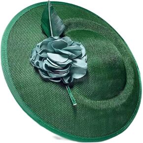 L'ouve Fascinators for Women Tea Party Headband Church Hat Kentucky Derby Hats Cocktail Flower Feathers Headwear Wide Brim