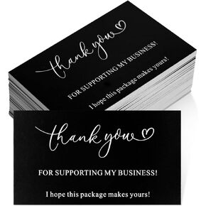 KINGLAKE Thank You Cards Small Business, Thank You Business Cards, 2 x 3.5 Inches Thank You Cards for Small Business, 100PCS Thank You for Your Order Cards, Thank You for Supporting Cards Sage Green