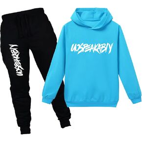 Boy's Winter Tracksuit Pullover Hoodie Jogging Pants Set 2 Pieces Sweatsuit