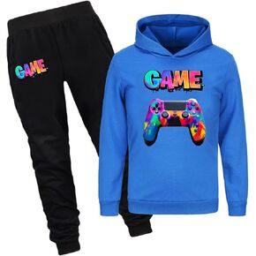 Boy's Tracksuit Game Fans Cotton Pullover Hoodie Sweatshirt Clothes Set Kids Jogging Pants Set 2 Pieces Sweatsuit