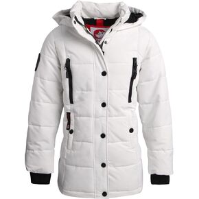 CANADA WEATHER GEAR Girls’ Winter Coat – Stadium Length Quilted Puffer Parka Jacket (7-16)