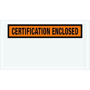 Tape Logic TLPL439 "Certification Enclosed" Envelopes, 5 1/2" x 10", Orange (Pack of 1000)