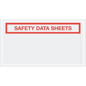 Aviditi Clear Adhesive Side Loading Document Envelopes"Safety Data Sheets Enclosed", 5 1/2" x 10" for Attaching Important Papers to Packages, Shipments and Mailings (Pack of 1000) (PL494)