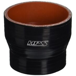 HPS HTSR-275-325-BLK Silicone High Temperature 4-ply Reinforced Reducer Coupler Hose, 50 PSI Maximum Pressure, 3" Length, 2-3/4" > 3-1/4" ID, Black