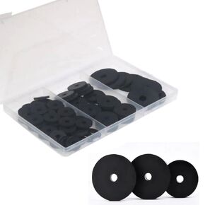 50Pcs Rubber Washer,Flat Washers spacers,1 OD x 1/4 ID x 1/8 in Thickness Neoprene Flat Washers spacers for Bolts Spacers, Vibration Suppression (1" OD x 1/4" ID)