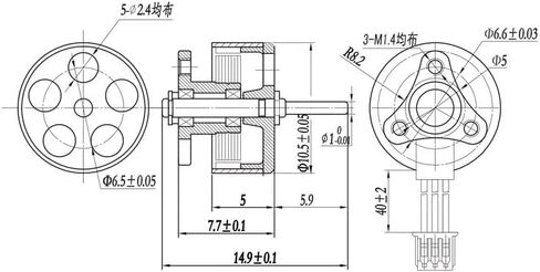 محرك Happymodel SE0702 KV28000 بدون فرشاة خفيف الوزن للغاية لطائرة Mobula6 2024 بدون طيار، تكوين المحرك: 9N12P، ملحقات طائرات بدون طيار صغيرة للسباق (28000KV قطعتان) in Kuwait