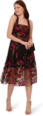Adrianna Papell Women's Embroidered Midi Dress in Saudi Arabia
