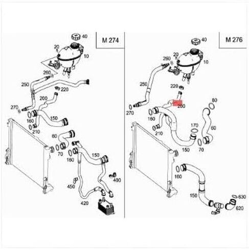 رابط قفل أنبوب التبريد غلاية ثانوية لخزان المياه انبوب ماء A2045017182 2045017182 لمرسيدس بنز M271 m272 c200 e200 glk260 x204 in Kuwait
