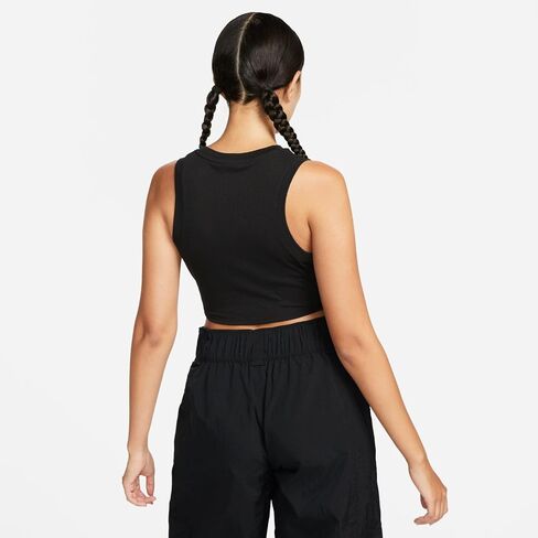 قميص Nike Sportswear Chill Knit النسائي الضيق قصير الضلع بدون أكمام - مقاس كبير in Saudi Arabia