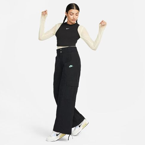 قميص Nike Sportswear Chill Knit النسائي الضيق قصير الضلع بدون أكمام - مقاس كبير in Saudi Arabia