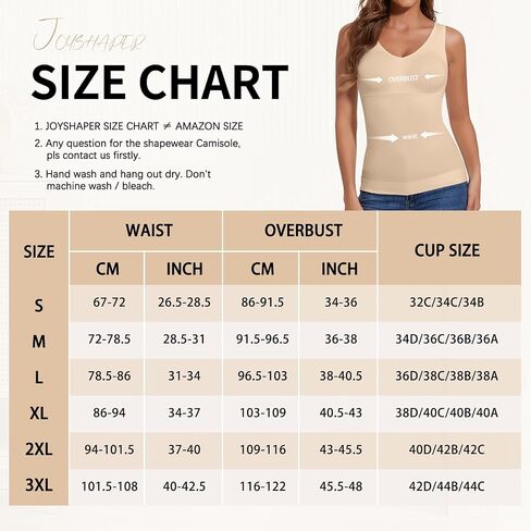 JOYSHAPER Women's Shapewear Tank Tops Padded Bra Shapewear V-Neck Cami Shaper Tummy Control Shapewear Camisole in Saudi Arabia