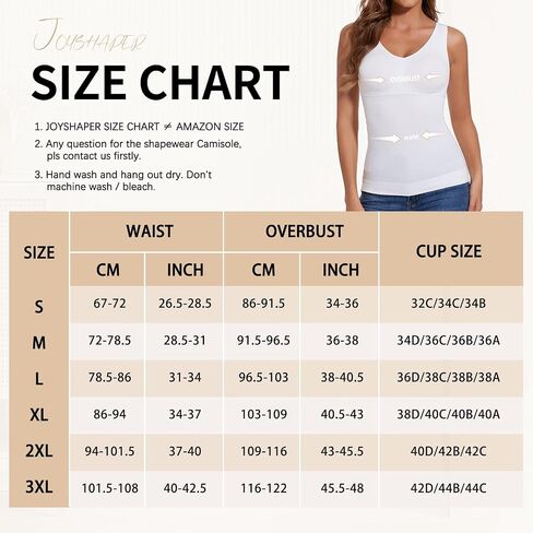 JOYSHAPER Women's Shapewear Tank Tops Padded Bra Shapewear V-Neck Cami Shaper Tummy Control Shapewear Camisole in Saudi Arabia