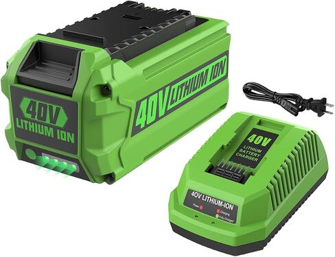 Powilling 3.5Ah 40V 29472 29462 استبدال بطارية ليثيوم أيون لبطارية Greenworks 40V وشاحن 29482 متوافق مع أدوات الطاقة Greenworks 40V G-MAX 29252 20202 22262 in Saudi Arabia