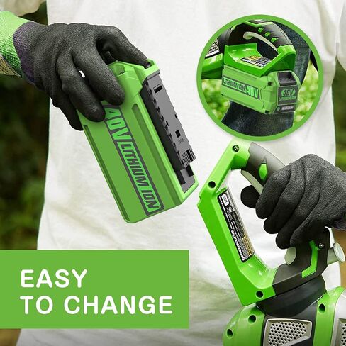 Powilling 3.5Ah 40V 29472 29462 استبدال بطارية ليثيوم أيون لبطارية Greenworks 40V وشاحن 29482 متوافق مع أدوات الطاقة Greenworks 40V G-MAX 29252 20202 22262 in Saudi Arabia